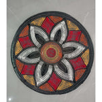 Polyester Anti-Slip Doormat for Home & Bathroom Entrance Multicolor round Mat (24 Inch) Image 4