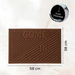 Rubber Anti-Slip Doormat for Home & Bathroom Entrance Brown Rectangular Mat (40x60 cm) Image 2