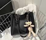Handbag For Women And Girls Stylish Black PU Leather Bag Image 1