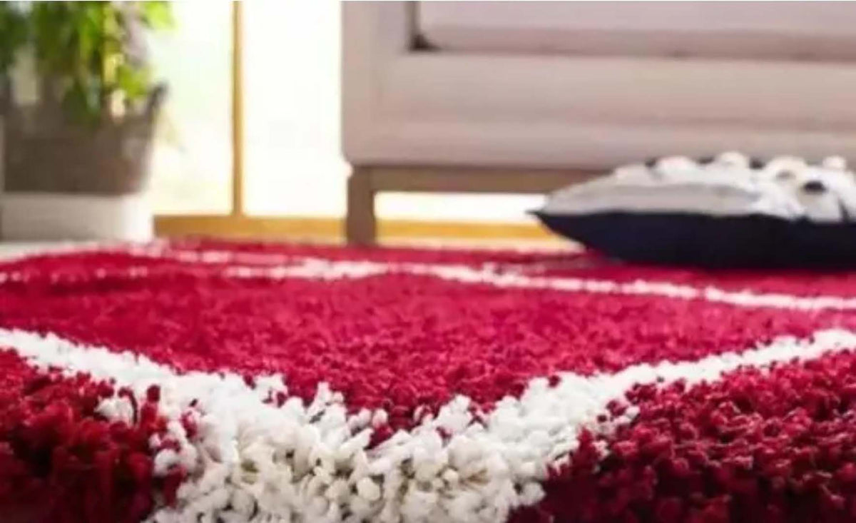 Microfiber Anti-Slip Doormat for Home & Bathroom Entrance Red Rectangular Mat (2x4 Feet) Image 4