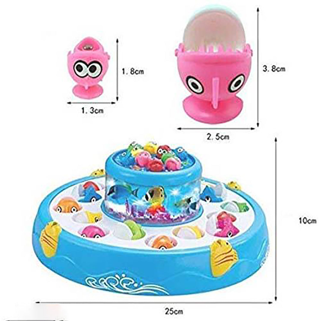 Go Go Fishing Game Toy Set Rotating Boards Pools Premium Version Fishing Set Quiet Play Option For Parents For Toddlers And Kids Image 3
