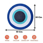 Cotton Anti-Slip Doormat for Home & Bathroom Entrance Multicolor Round Mat (60 cm) Image 4