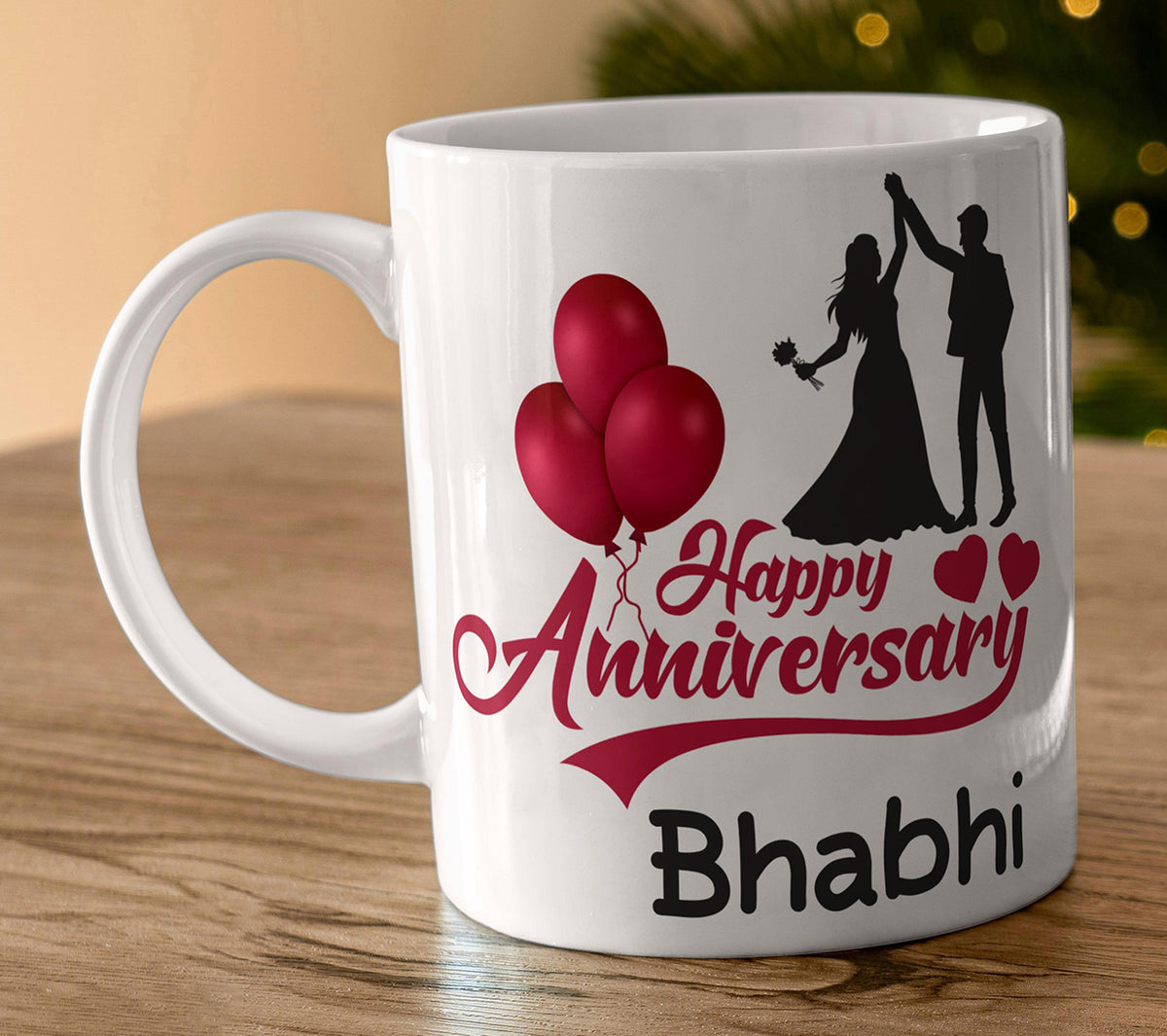 Marriage Anniversary Gifts Set For Bhaiya Bhabhi Happy Anniversary Gift Printed Ceramic Coffee Mug Anniversary Gift Pack Set Of 2 330 ml Wedding Anniversary Gifts For Brother Bhaiya Bhabhi Image 2