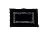 Cotton Anti-Slip Doormat for Home & Bathroom Entrance Black rectangular Mat (40x60 cm) 2 Pcs Image 3