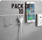 Adhesive Hook Multifunctional Plug Socket Holder Free Punching Adhesive Hook Sticker Wall Mounted Transparent Wall Plug Hook For Keys Towel Kitchen Plug Hook 10 Image 2