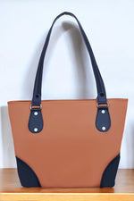 Handbag For Women And Girls Stylish Brown PU Leather Bag Image 1