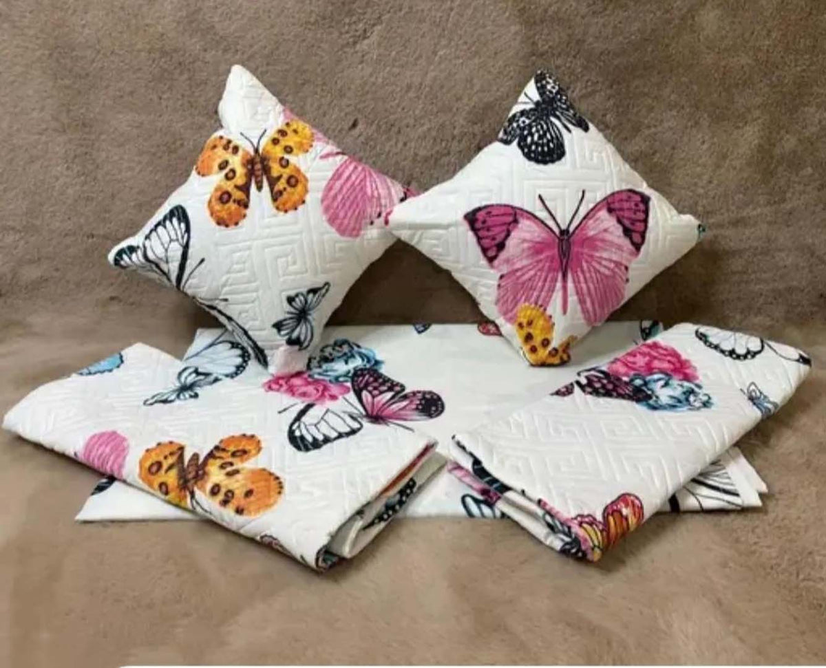 Glace Cotton (108x108 Inch) Double Size Bedsheet With 2 Pillow Cover in Multicolor Image 1
