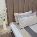 Cotton Blend (95x108 Inch) Double Size Bedsheet With 2 Pillow Cover in Beige Color Image 1