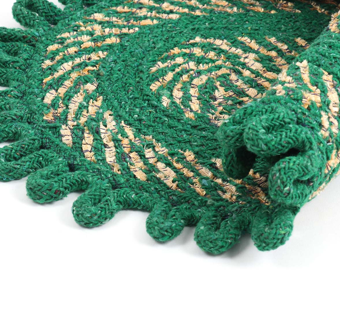 Cotton Anti-Slip Doormat for Home & Bathroom Entrance Multicolor oval Mat (40x60 cm) 2 Pcs Image 4