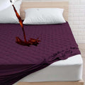 Quilted Fabric (72x78 Inch) Double Size Bedsheet With 2 Pillow Cover in Violet Color Image 1