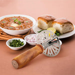 Stainless Steel Pav Bhaji Masher With Rust Resistant Wooden Handle Kitchen Tool Set For Sturdy Easy Grip Durable And Multipurpose Cooking Image 4