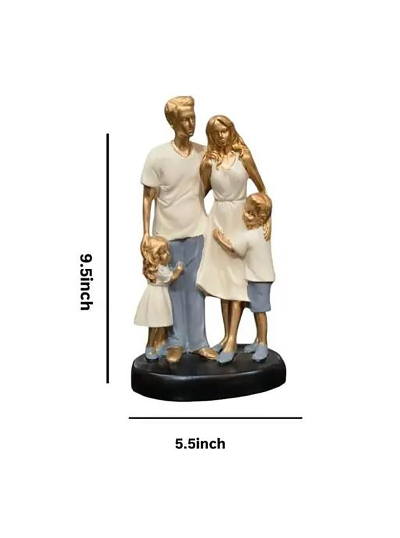 Addy Arts World Family Of 4 Figurines Family Sculpture Of 4 Gifts For Family Resin Family Sculpture For Anniversary Birthday Christmas Resin Family Figurines Image 2