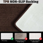 Microfiber Anti-Slip Doormat for Home & Bathroom Entrance Brown Rectangular Mat (40x60 cm) Image 3