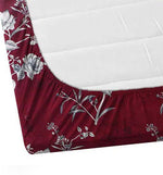 Glace Cotton (90x100 Inch) Double Size Bedsheet With 2 Pillow Cover in Mahroon Color Image 2