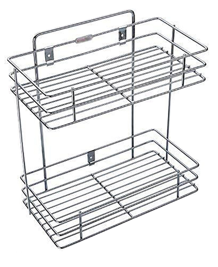 Rotto Double Layer Stainless Steel Multipurpose Storage Rackshelf Kitchen Rack Image 1