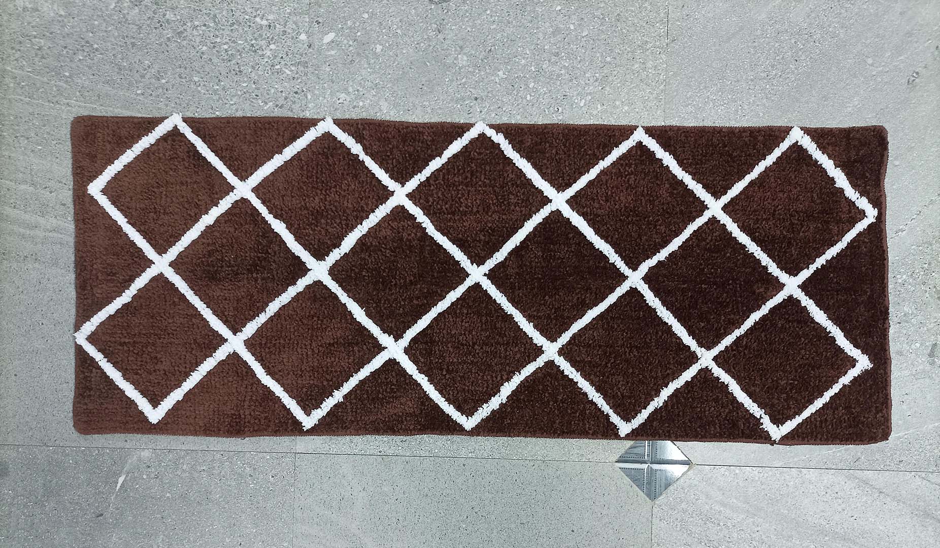 Microfiber Anti-Slip Doormat for Home & Bathroom Entrance Brown Rectangular Mat (2x4 Feet) Image 3