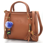 Handbag For Women And Girls Stylish Tan PU Leather Bag Image 2