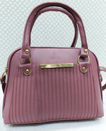 Handbag For Women And Girls Stylish Pink PU Leather Bag Image 1