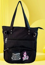 Handbag For Women And Girls Stylish Black PU Leather Bag Image 1