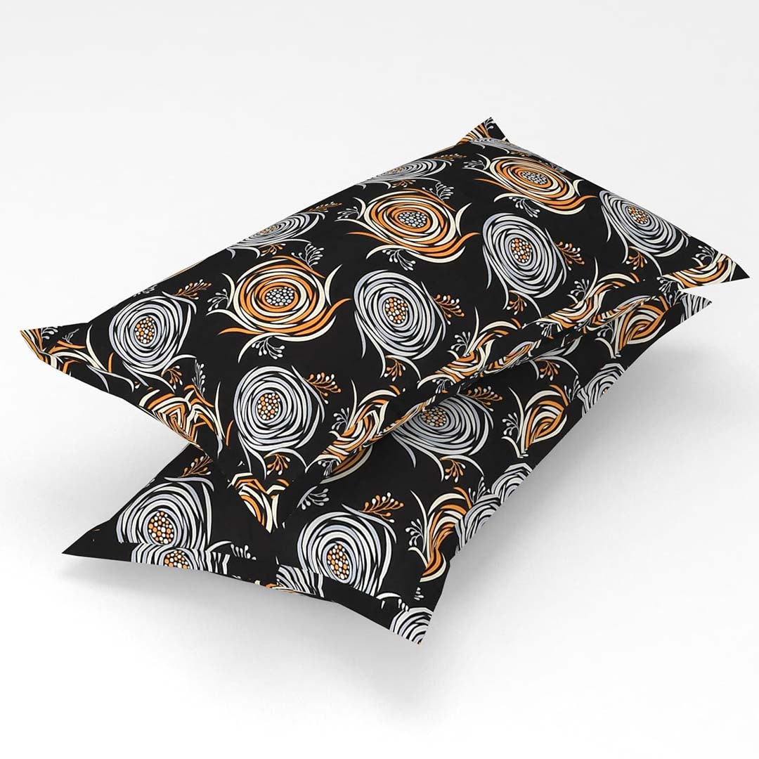 Glace Cotton (78x72 Inch) Double Size Bedsheet With 2 Pillow Cover in Multicolor Image 4