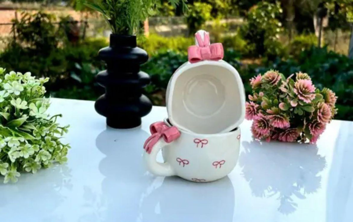 Coffee Bow Printed Mugs For Coffee Mugs Gifting Mugs Ceramic Mugs Traditional Mug Image 2