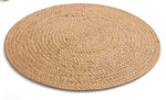 Jute Anti-Slip Doormat for Home & Bathroom Entrance Beige Round Mat (60 cm) Image 2
