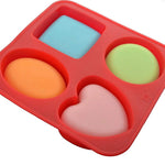 Moldberry Silicone Circle Square Oval And Heart Shape Soap Cake Making Mould And Chocolate Mould Multicolor Image 2