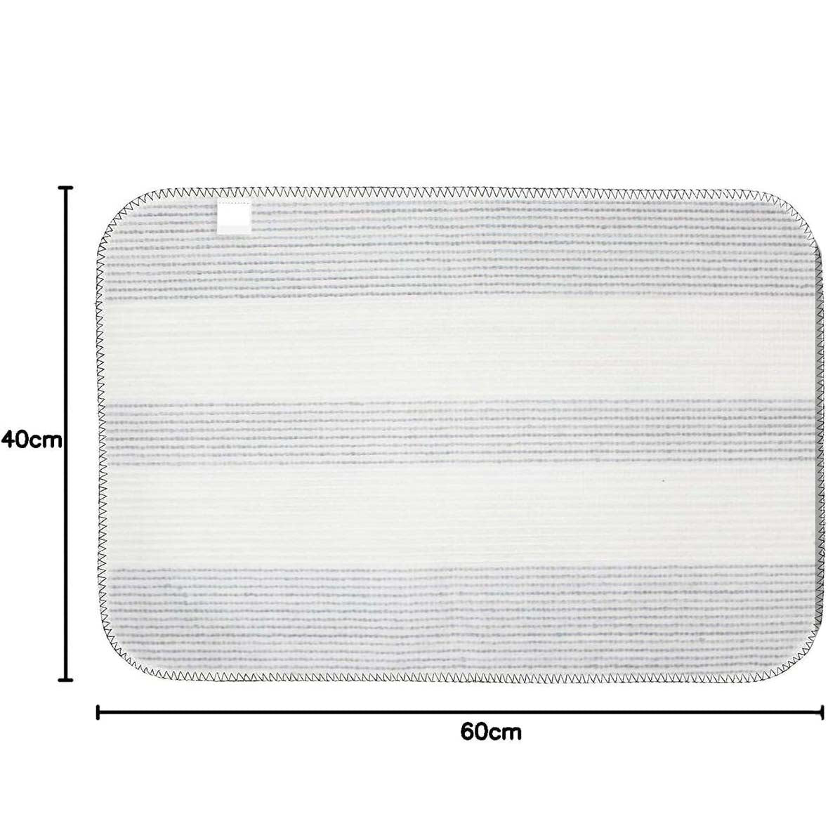 Microfiber Anti-Slip Doormat for Home & Bathroom Entrance Brown Rectangular Mat (40x60 cm) 2 Pcs Image 3