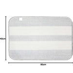 Microfiber Anti-Slip Doormat for Home & Bathroom Entrance Brown Rectangular Mat (40x60 cm) 2 Pcs Image 3