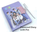Printed Password Secret Lock Diary With Ball Pen Image 1