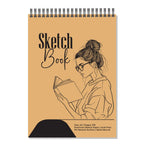 Name Athaavicarft 50 Sheet A5 Brown Craftcover Sketchbook Top Spiral Bound Sketchpad For Artists Sketching And Drawing Paper For Doodling 120 Gsm Paper Image 1
