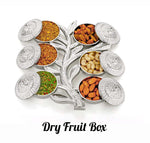 Multipurpose Tree Shape 6 Section Royal Design Silver Storagegift Box Dry Fruits Box Image 4