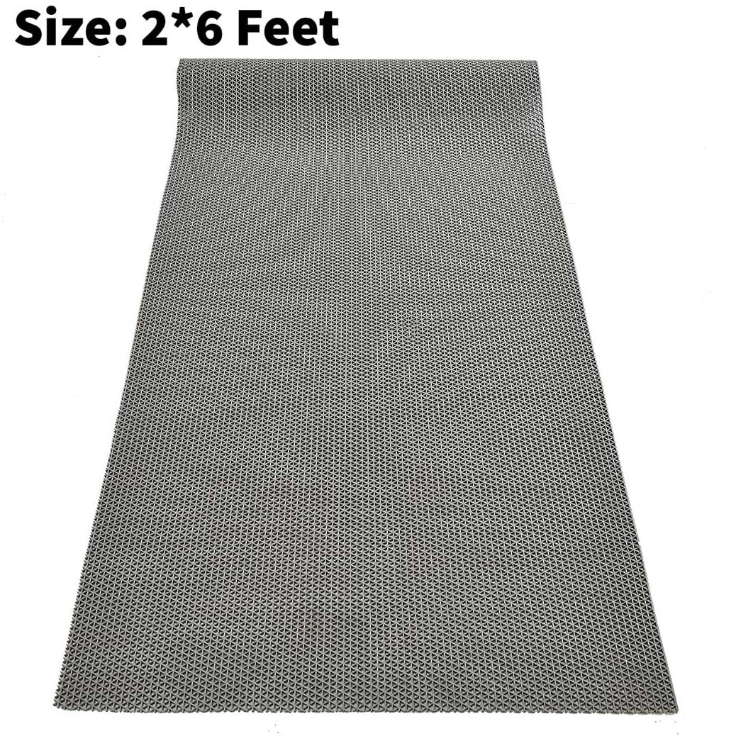 Rubber Anti-Slip Doormat for Home & Bathroom Entrance Grey rectangular Mat (2x3 Feet) Image 3
