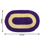 Cotton Anti-Slip Doormat for Home & Bathroom Entrance Multicolor oval Mat (20x12 Inch) Image 4