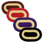 Cotton Anti-Slip Doormat for Home & Bathroom Entrance Multicolor oval Mat (20x12 Inch) Image 1