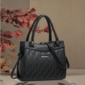 Handbag For Women And Girls Stylish Black PU Leather Bag Image 1