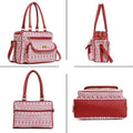 Handbag For Women And Girls Stylish Red PU Leather Bag Image 1