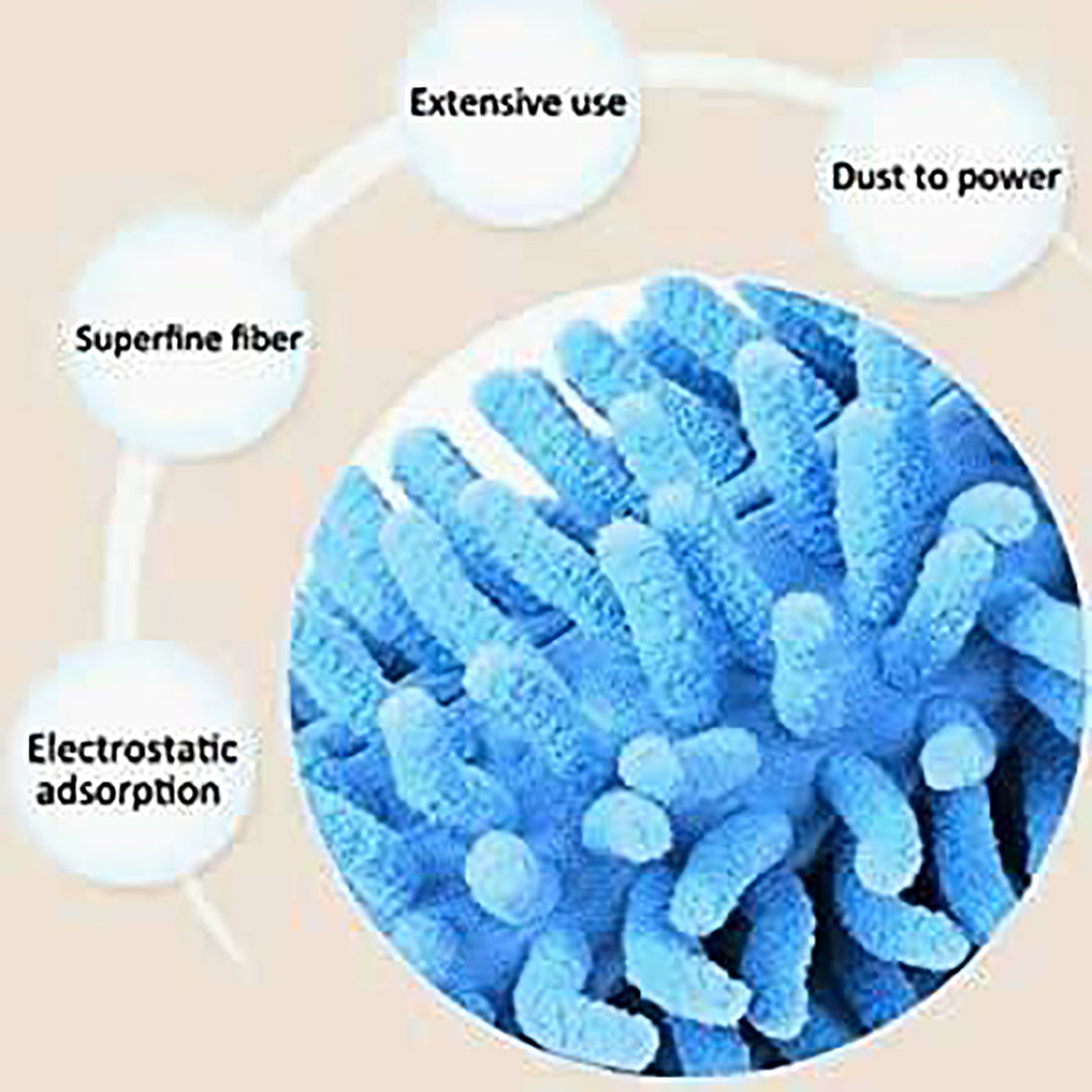 Fan Cleaning Brush Feather Microfiber Duster With Extendable Rod Dust Cleaner Image 4
