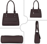 Handbag For Women And Girls Stylish Brown PU Leather Bag Image 2