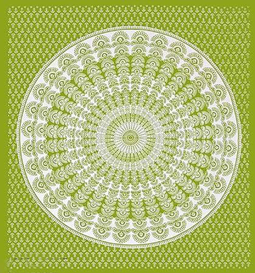 Cotton (90x100 Inch) Double Size Bedsheet With 2 Pillow Cover in Green Color Image 4