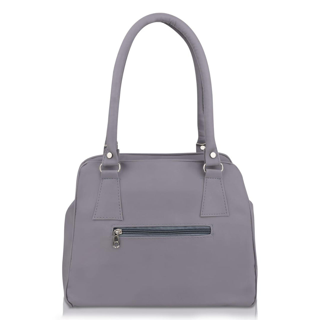 Handbag For Women And Girls Stylish grey PU Leather Bag Image 2