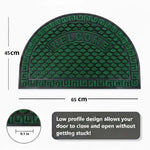 Rubber Anti-Slip Doormat for Home & Bathroom Entrance Green Semi Circle Mat (45x65 cm) Image 2