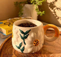 Ceramic Daisy Bloom 3D Mug Handcrafted Ceramic Masterpiece Premium Quality Materials Daisy Print Teacoffee Mug Teacoffee Daisy Cup Microwave Safe Handpainted And Handcrafted Mug Image 1