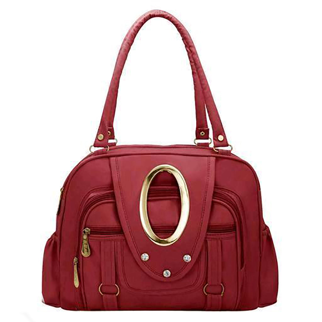 Handbag For Women And Girls Stylish Red PU Leather Bag Image 1