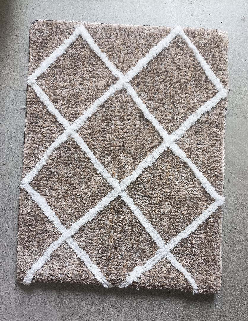 Microfiber Anti-Slip Doormat for Home & Bathroom Entrance Beige Rectangular Mat (22x55 Inch) Image 2