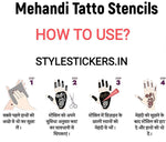 Stylestickers Mehandi Design Stickers For Hand Latest Mehandi Design Stencils For Girls Women Kids Easy To Use Best Mehandi Design Stencils Stcikers Collection Design No Ak911 Image 4