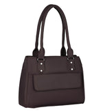 Handbag For Women And Girls Stylish Brown PU Leather Bag Image 1