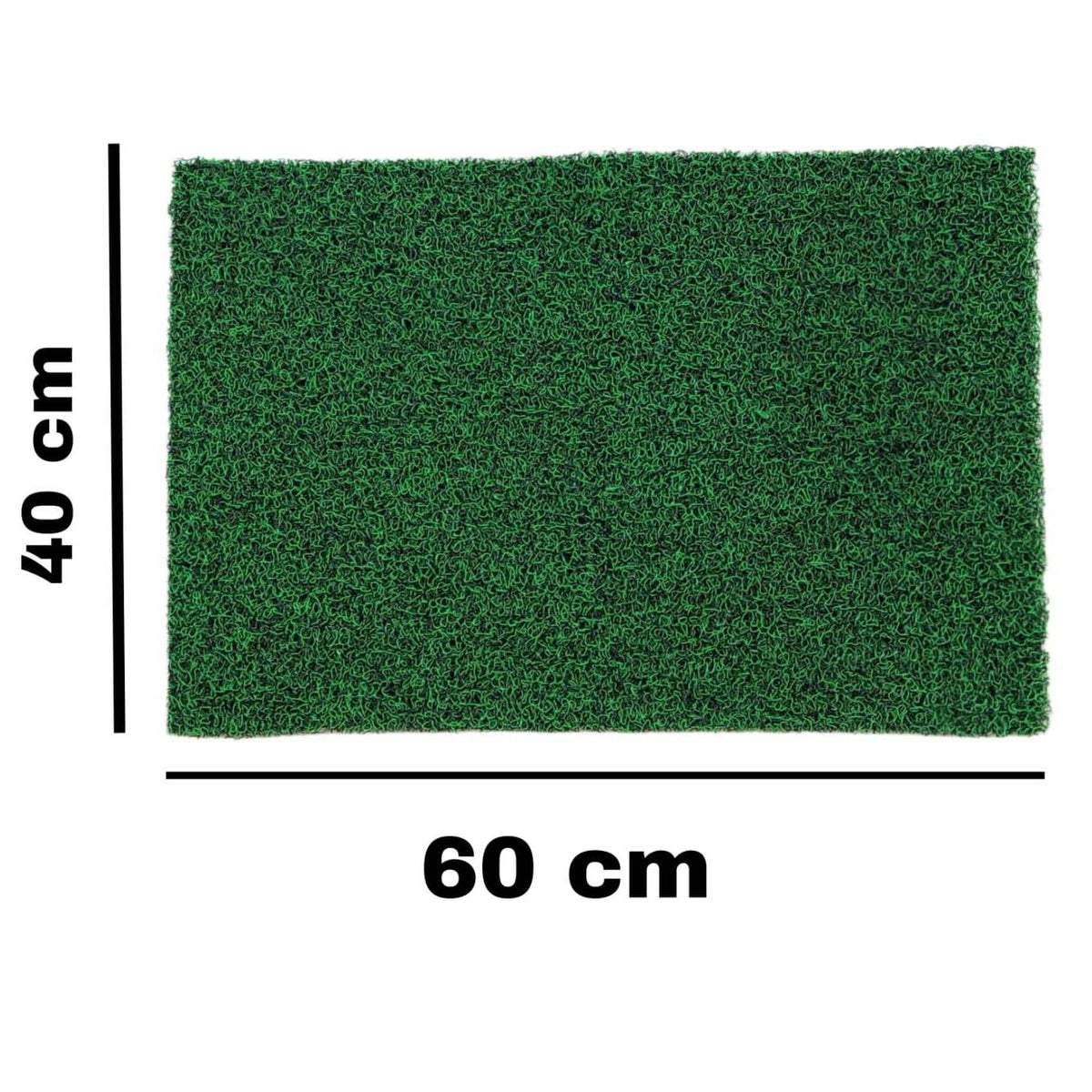 PVC Anti-Slip Doormat for Home & Bathroom Entrance Green Rectangular Mat (40x60 cm) Image 2