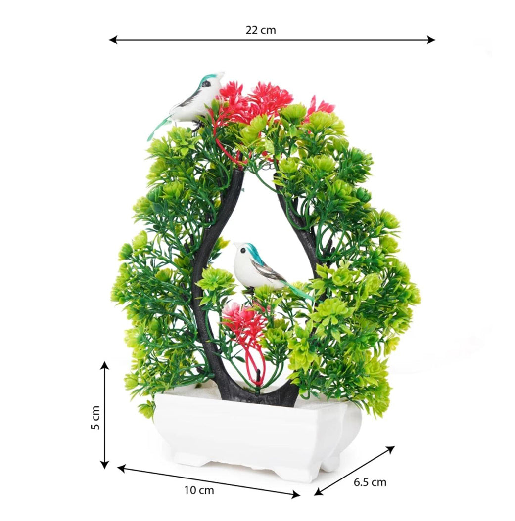 Artificial Bonsai Tree With Sparrow Living Room Dining Table Decor Home Decoration Image 3