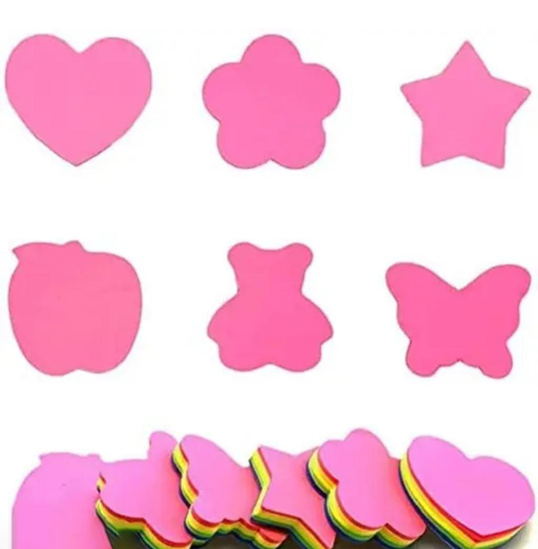 Pack Of 300 Sheets Cute Shapes Self Adhesive For Reminders Notes School Study Office Organizing Memo Meetings Pad Multicolors Image 4